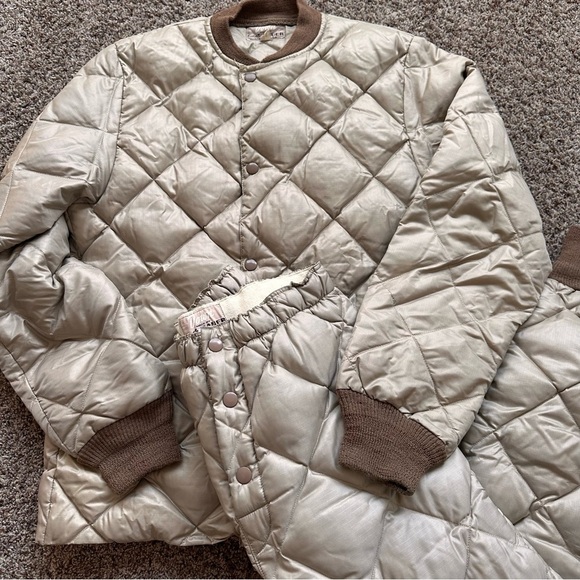 Vintage Eddie Bauer 1950’s Skyline Sundowner Set Quilted Puffer Pants Jacket S - Picture 2 of 16